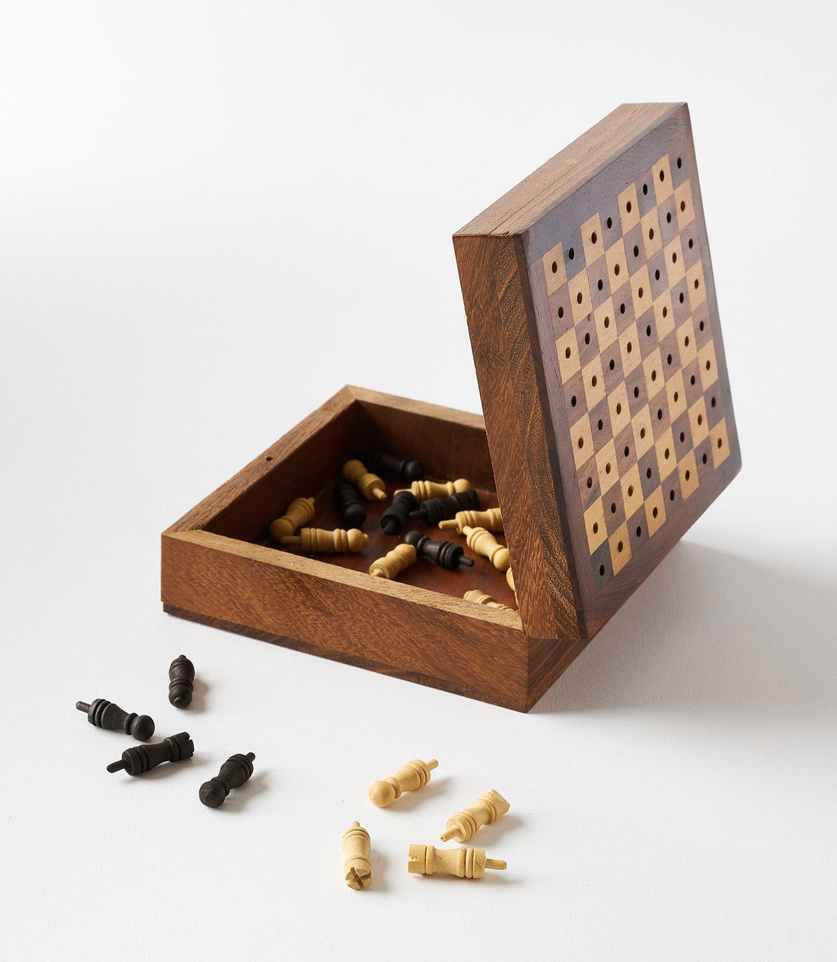 Travel Chess Game - Handcrafted Wood Pegs