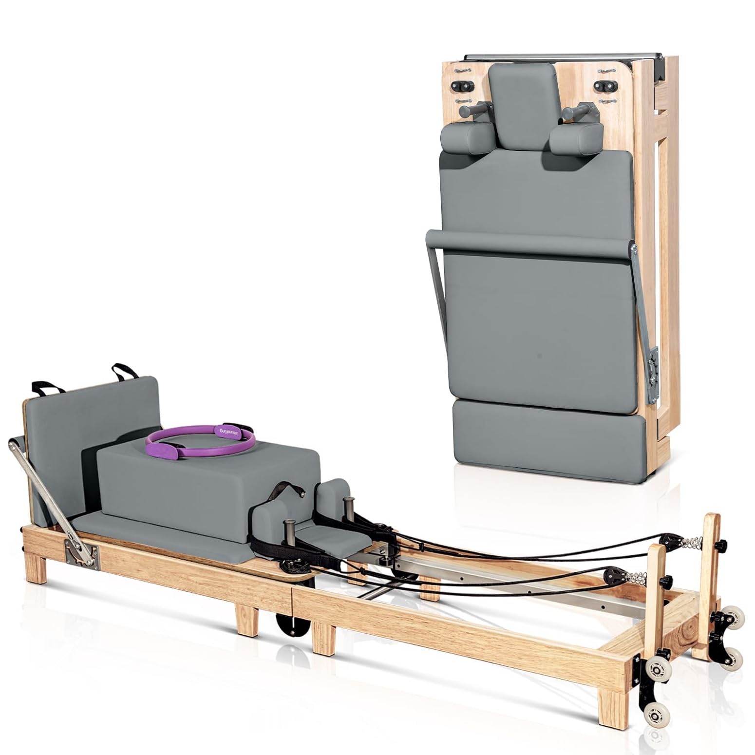 Oak Folding Pilates Machine