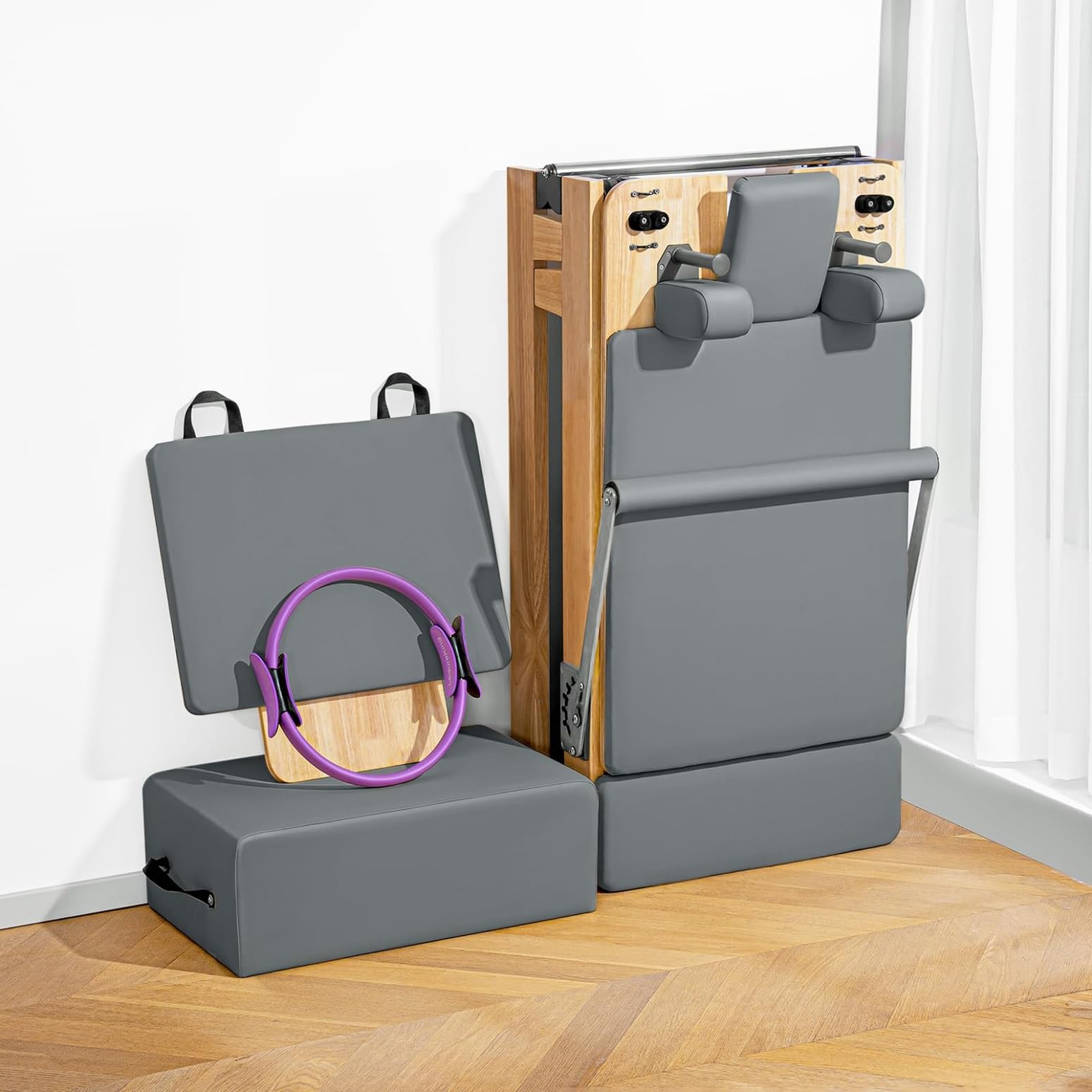 Oak Folding Pilates Machine