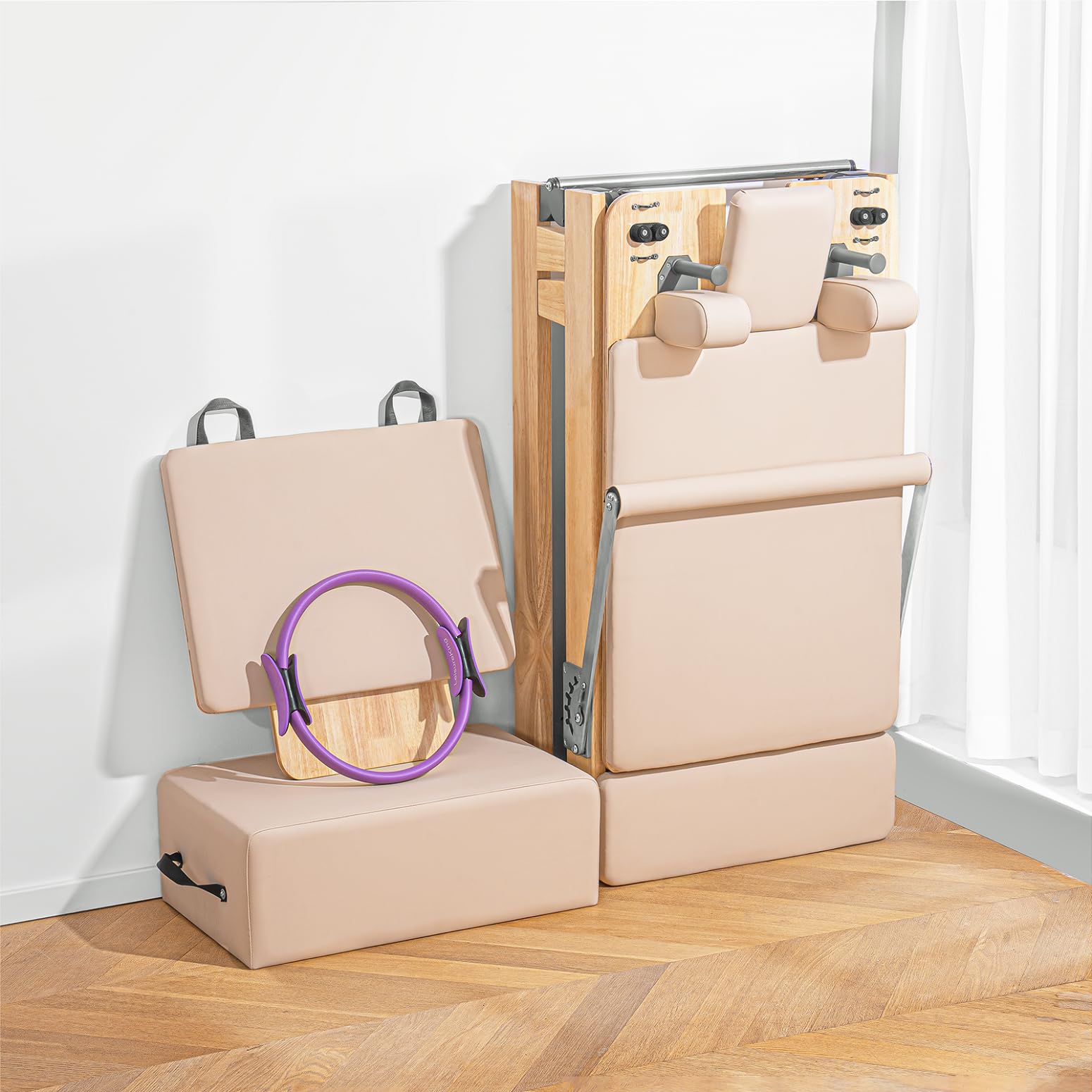 Oak Folding Pilates Machine