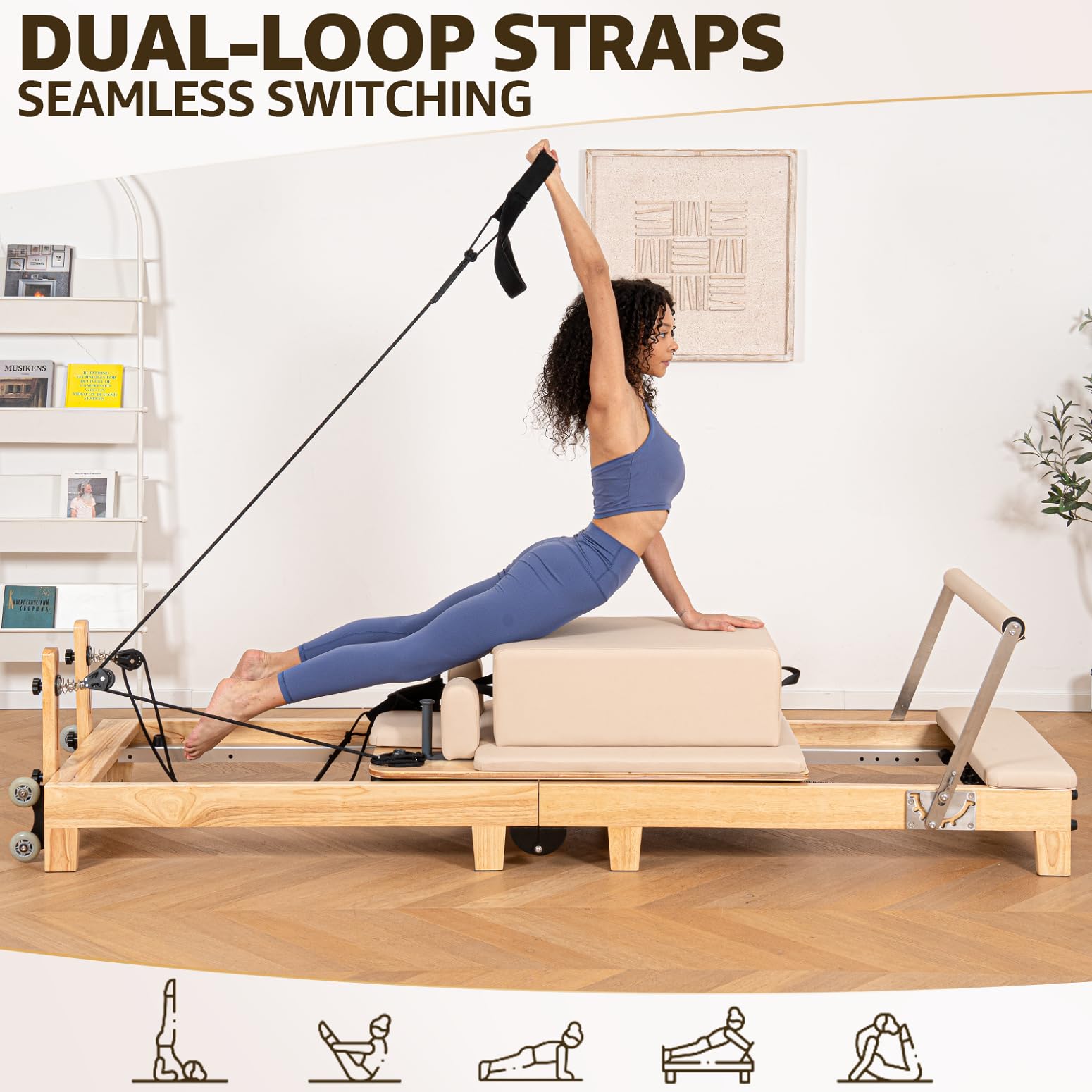 Oak Folding Pilates Machine