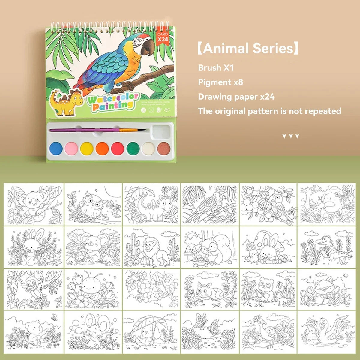 Watercolor Coloring Book