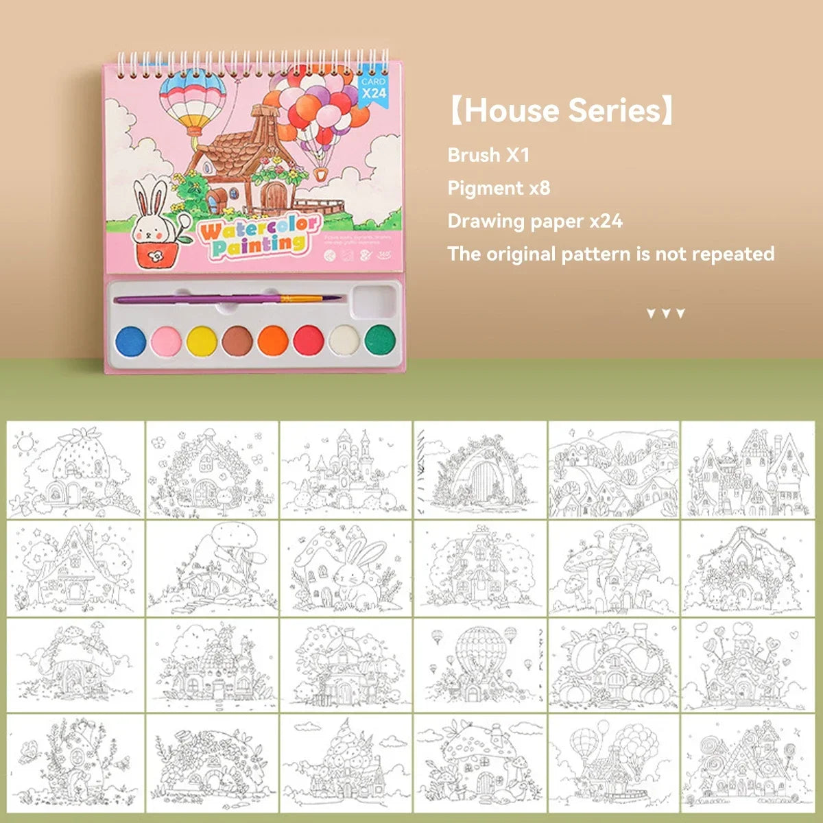 Watercolor Coloring Book