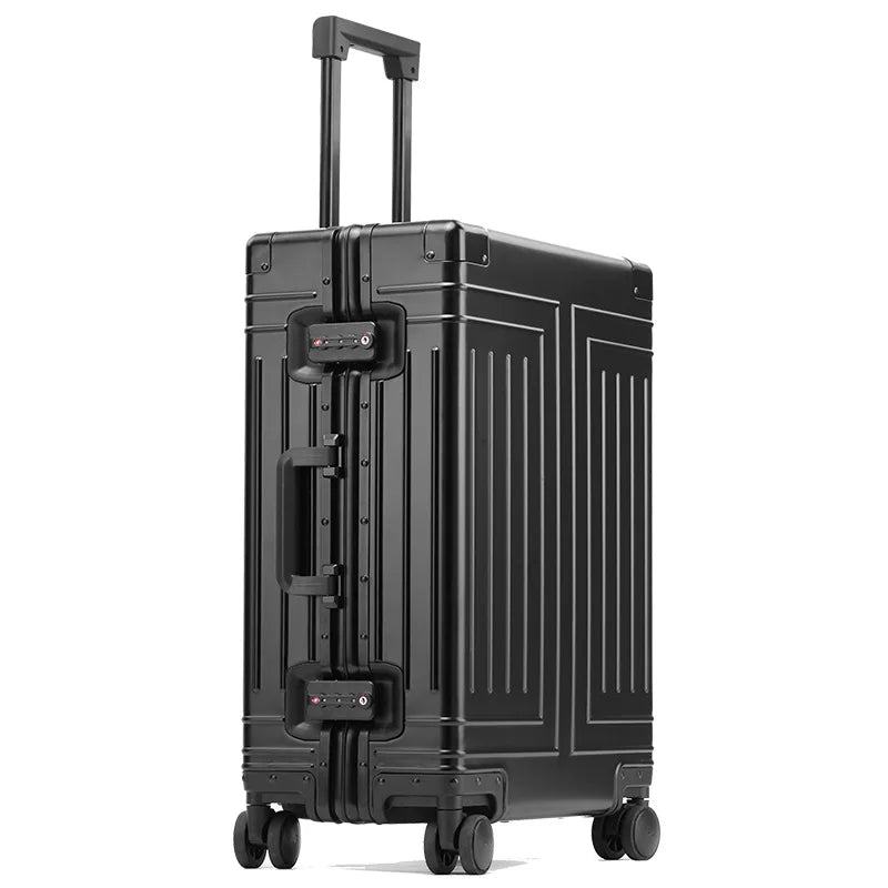 Locking Magnesium Alloy Rolling Carry-On Suitcase