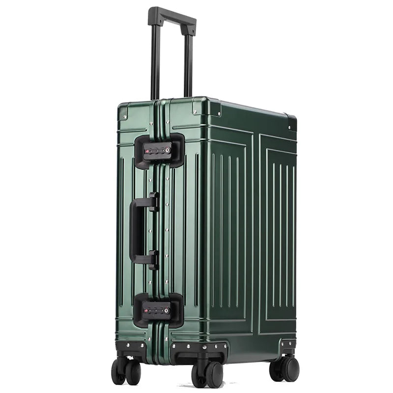 Locking Magnesium Alloy Rolling Carry-On Suitcase