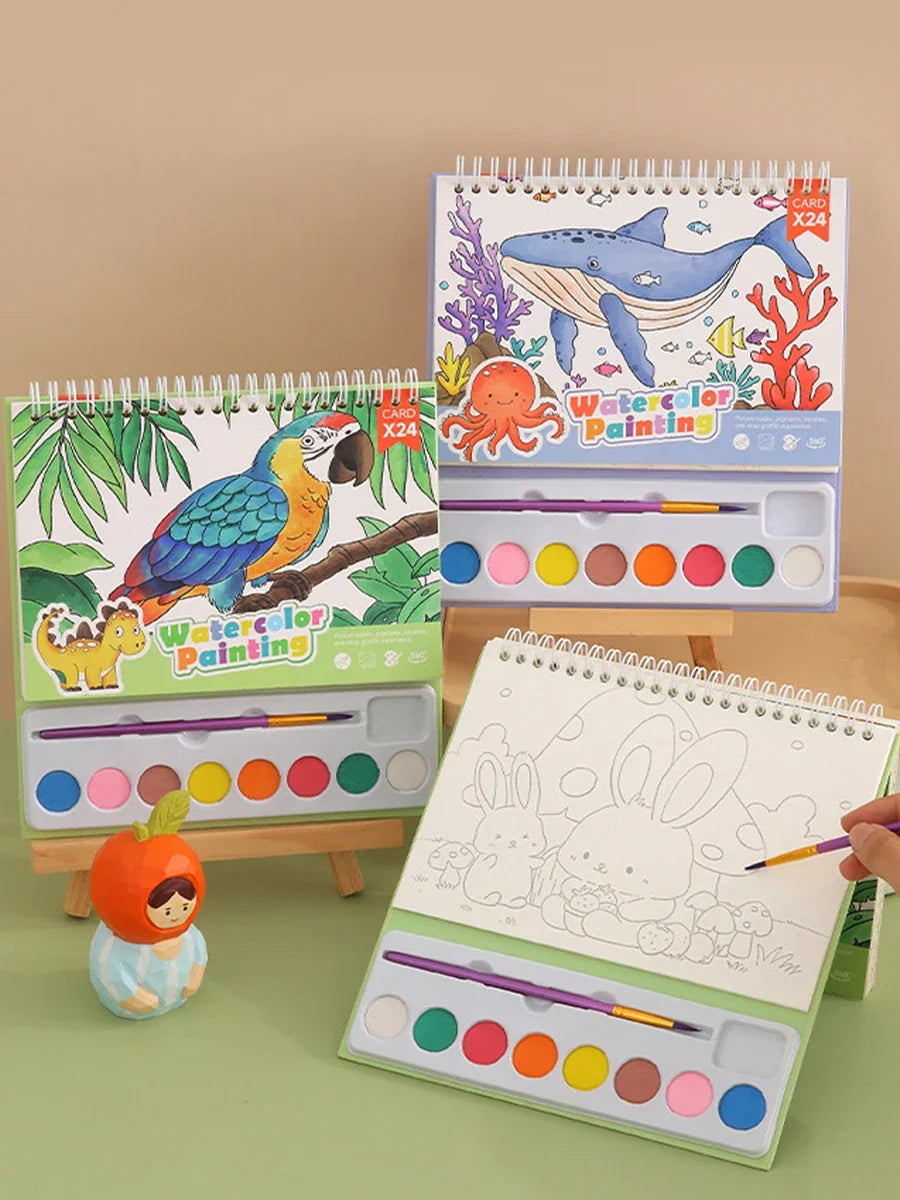 Watercolor Coloring Book