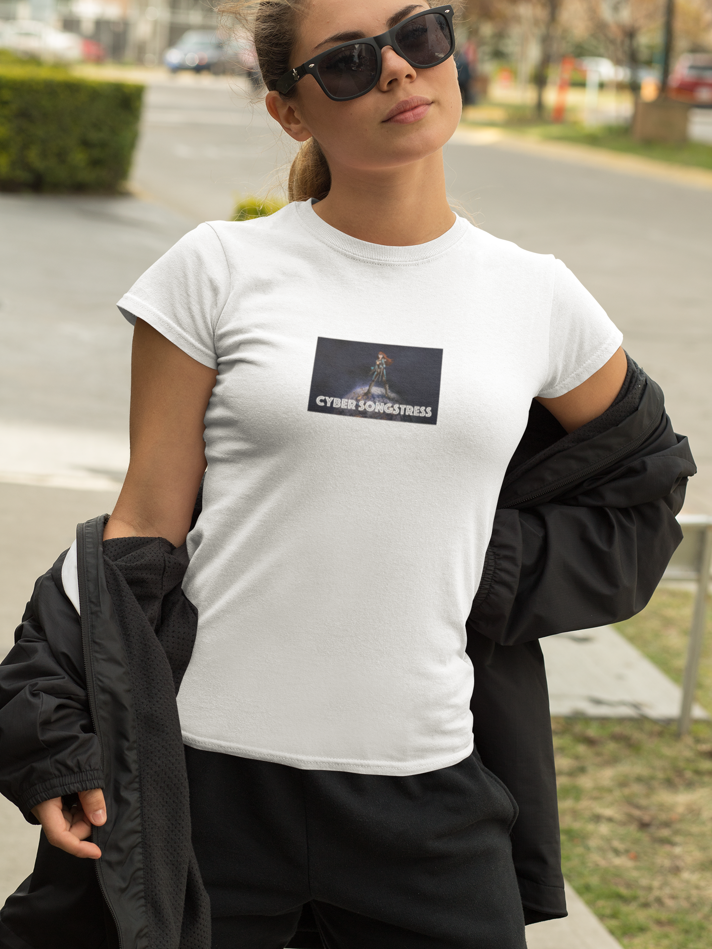 Cyber Songstress Illustrated T-Shirt