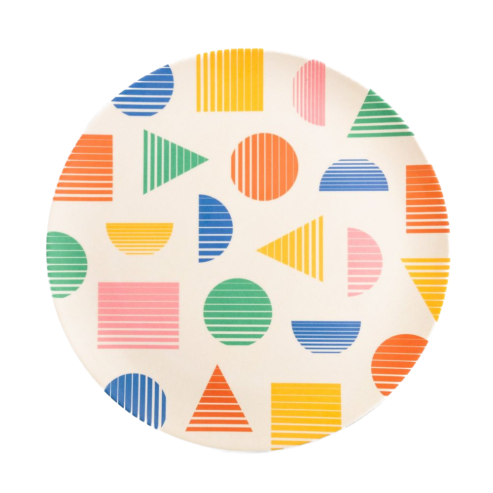 Abstract Bamboo Plate Set - Dinner