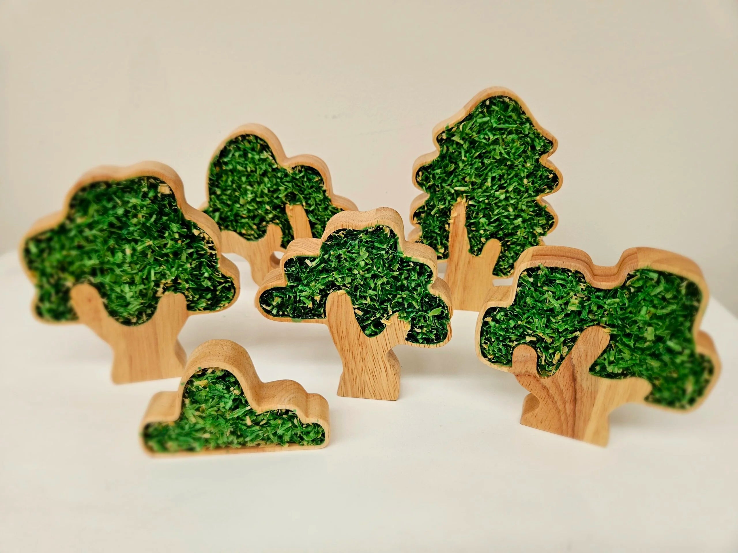 Natural Wood Tree Play Set