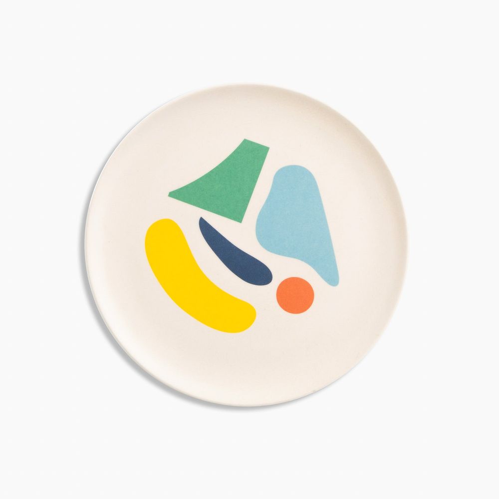 Abstract Bamboo Plate Set - Salad