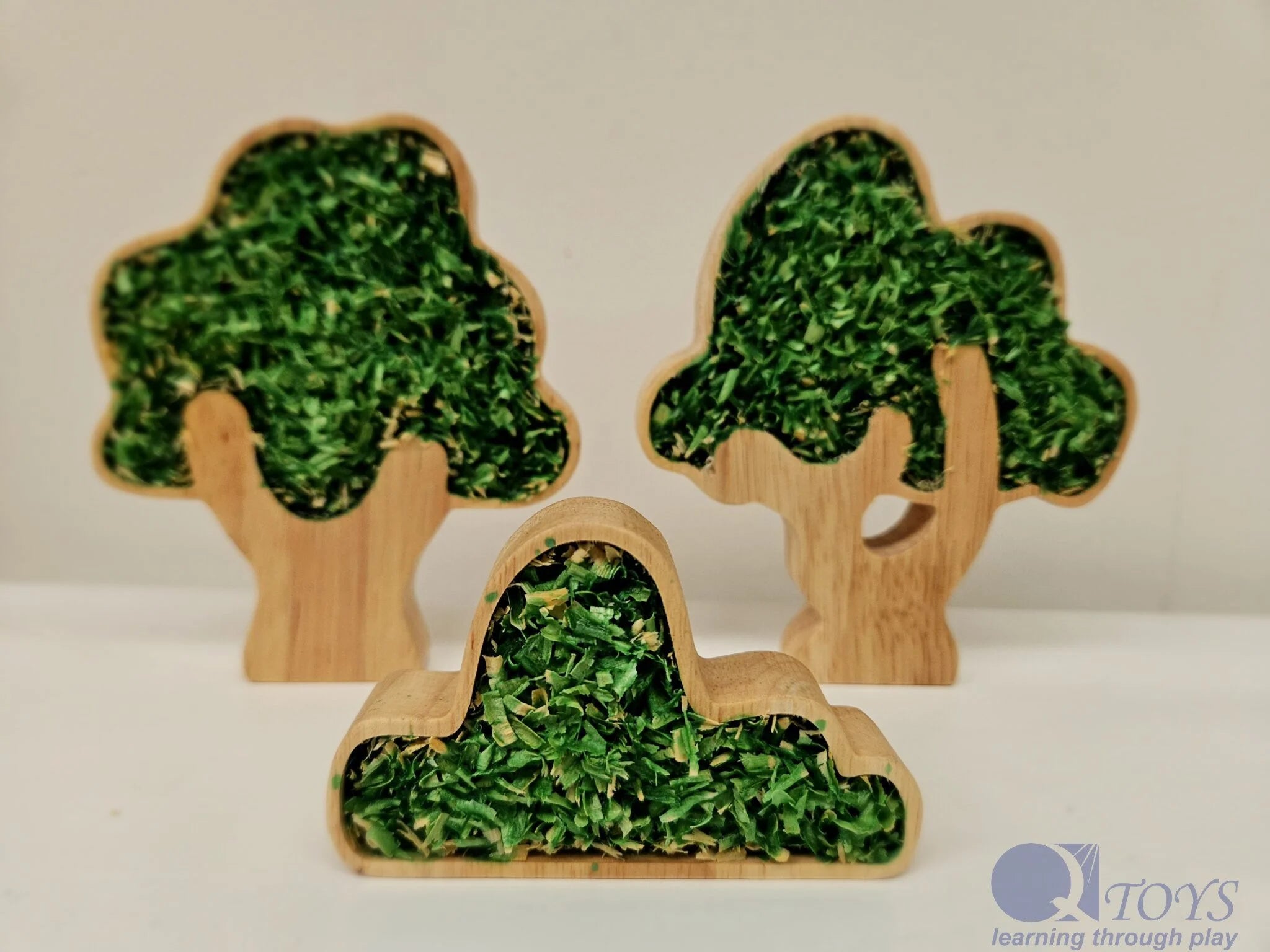 Natural Wood Tree Play Set
