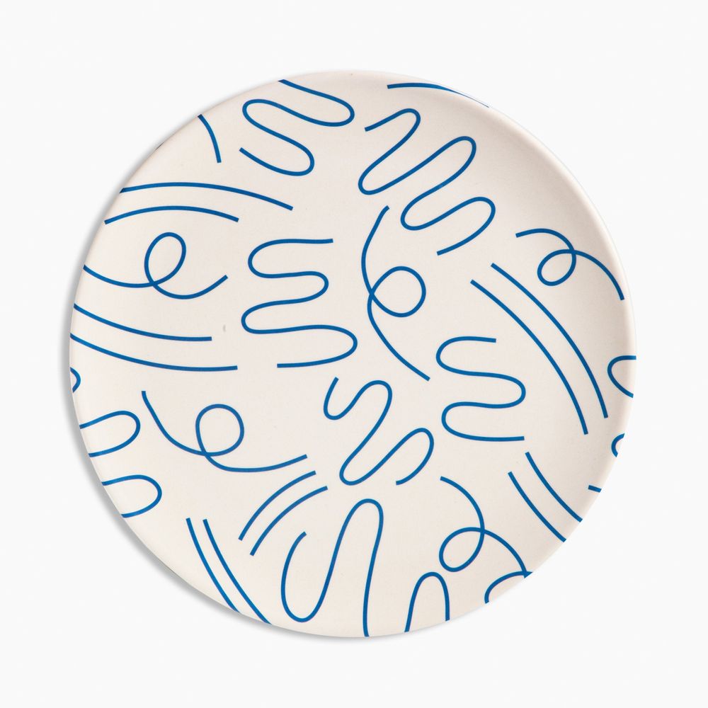 Abstract Bamboo Plate Set - Dinner