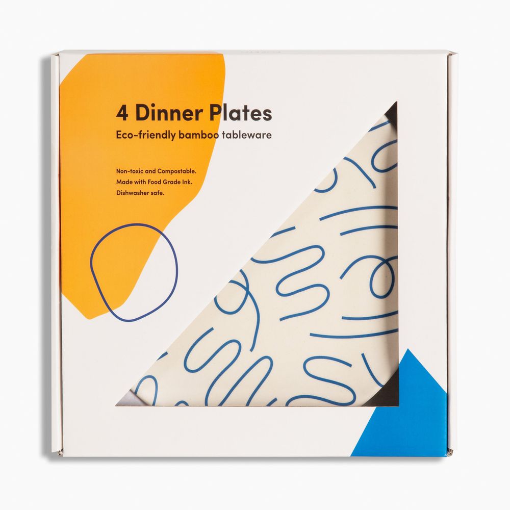 Abstract Bamboo Plate Set - Dinner