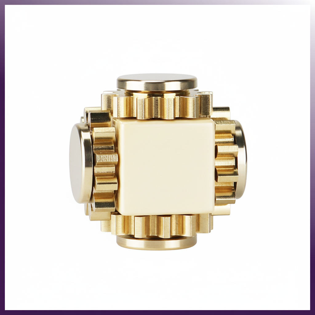 Brass Cube Gears Spinner
