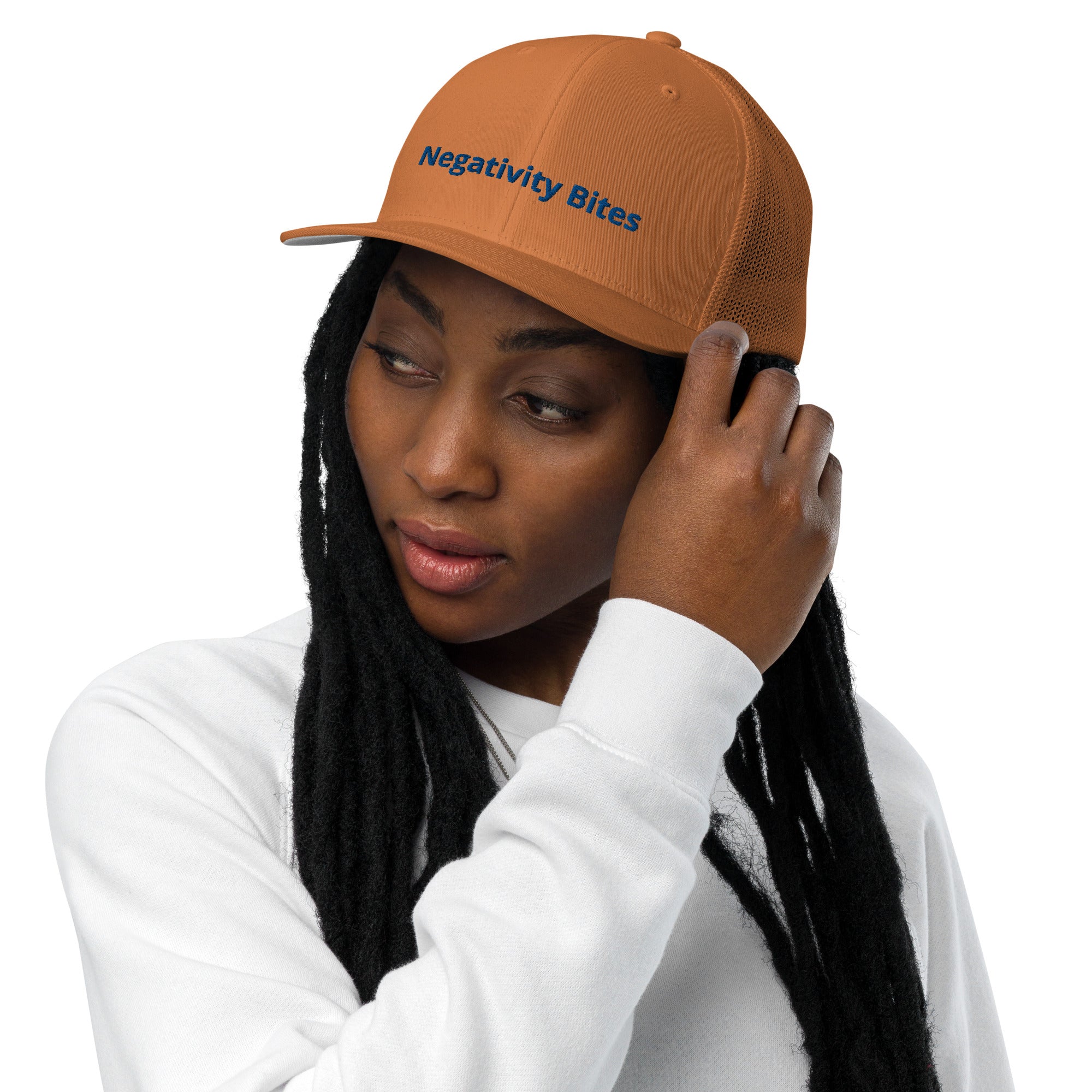 The Negativity Bites Embroidered Flex Fit Hat