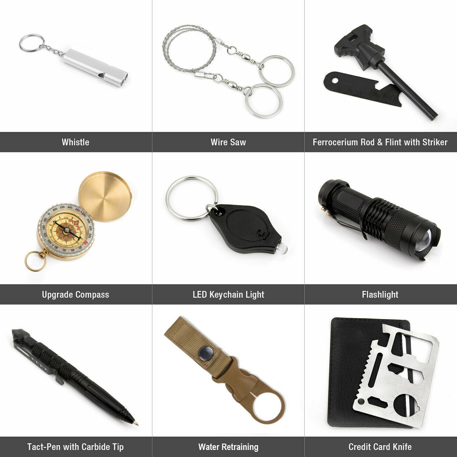 14-in-1 Outdoor Emergency Survival and Safety Kit
