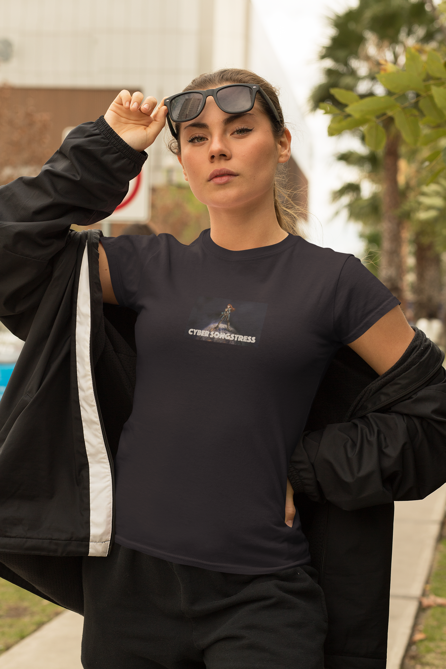 Cyber Songstress Illustrated T-Shirt