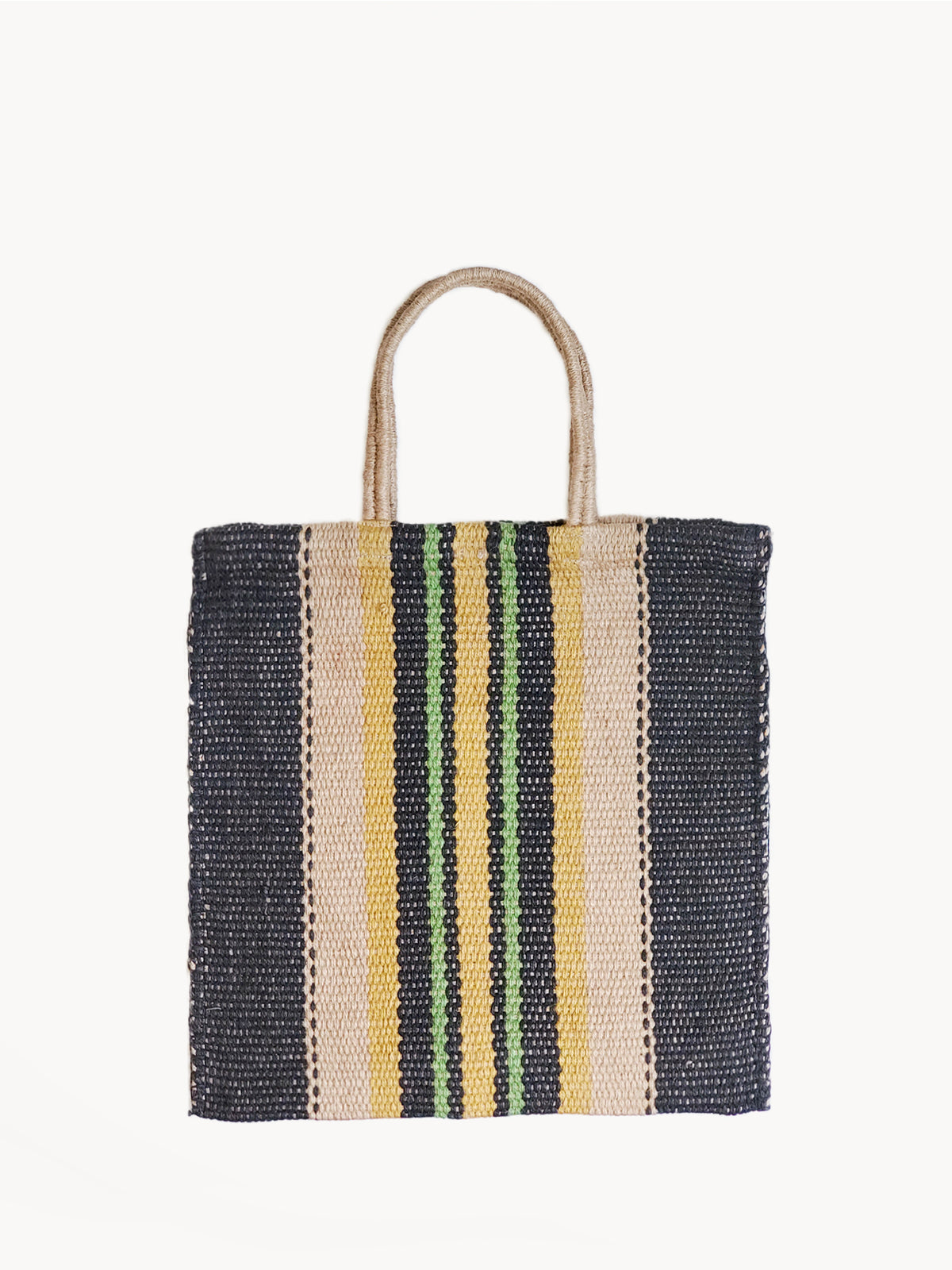 Dora Jute Tote - Multi Navy