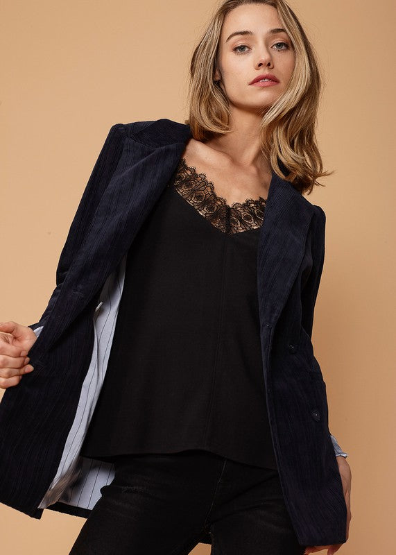 All Possible Corduroy Double Breasted Blazer