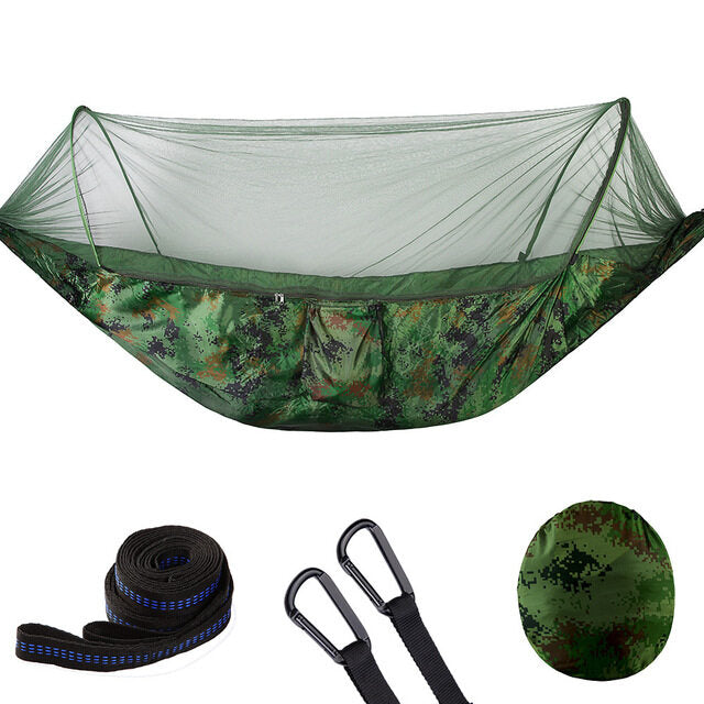 Campers Quick Opening Hammock With Mosquito Net