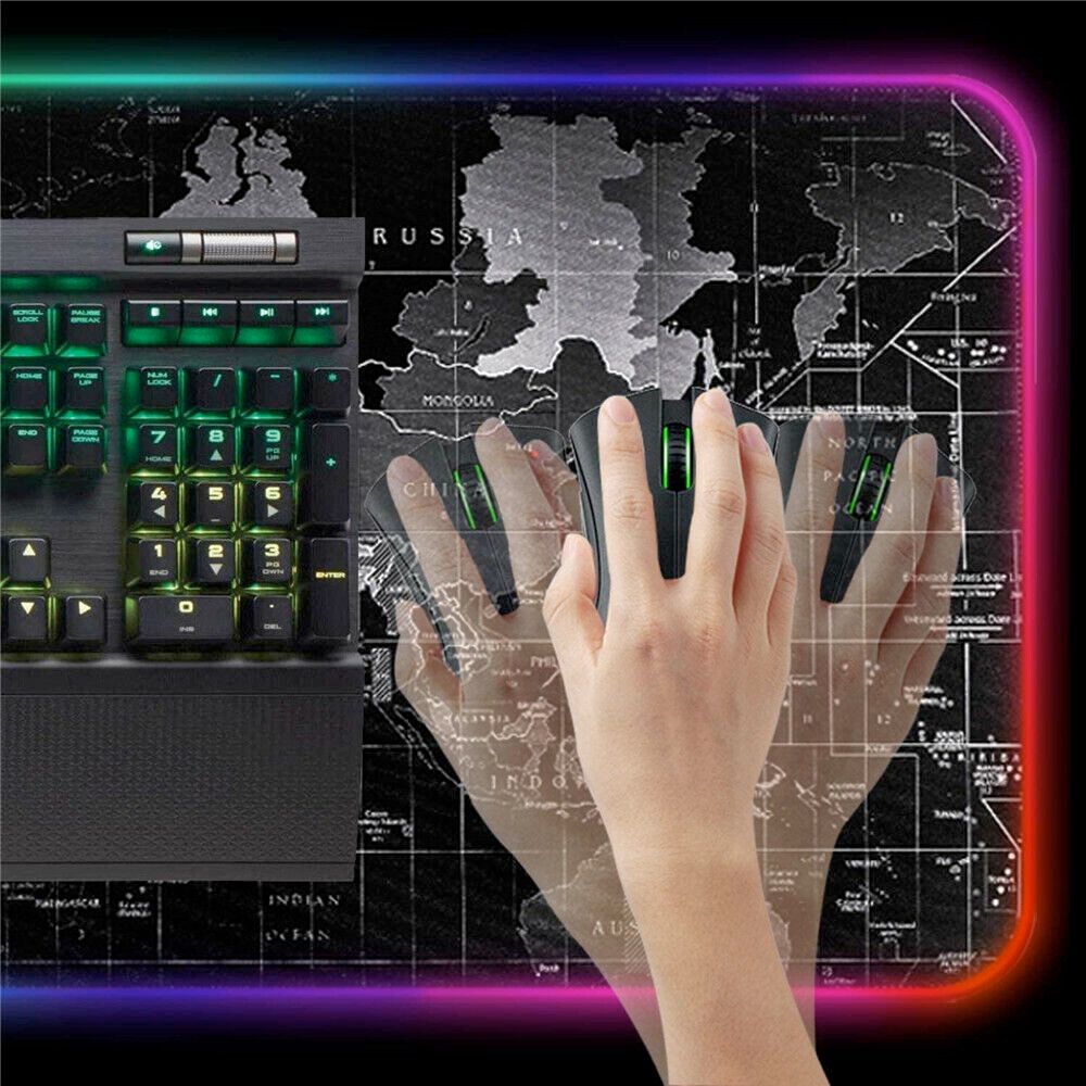 Extra Large World Map Gaming Mouse Pad