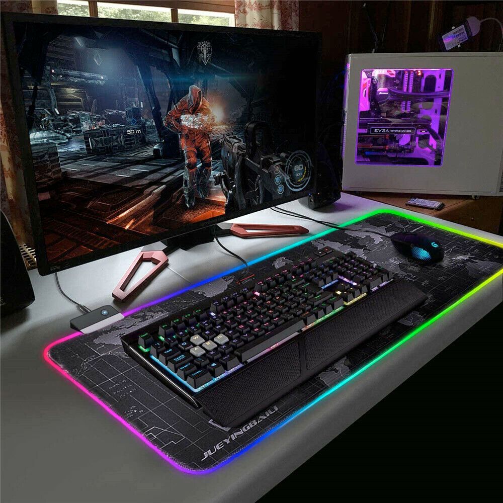 Extra Large World Map Gaming Mouse Pad