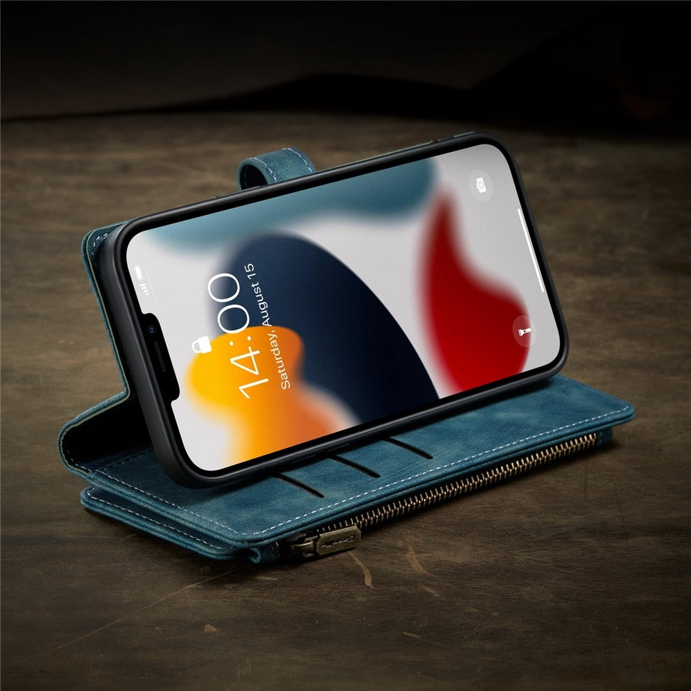 Premium Vegan leather Wallet Case for iPhone