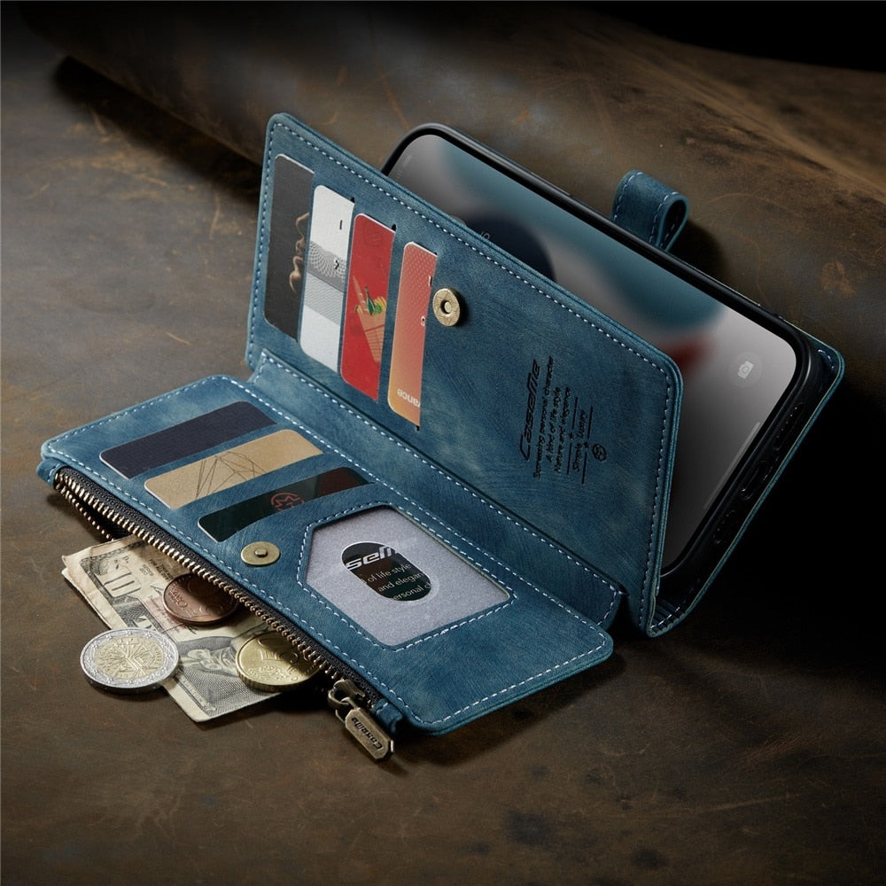 Premium Vegan leather Wallet Case for iPhone
