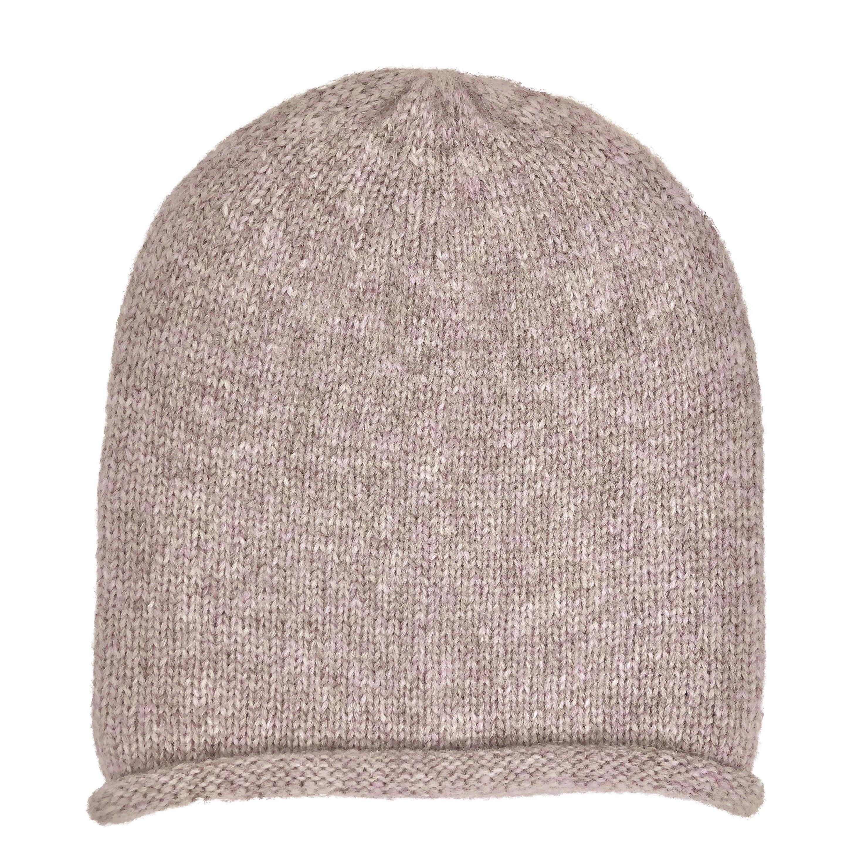 Blush Handknit Alpaca Beanie