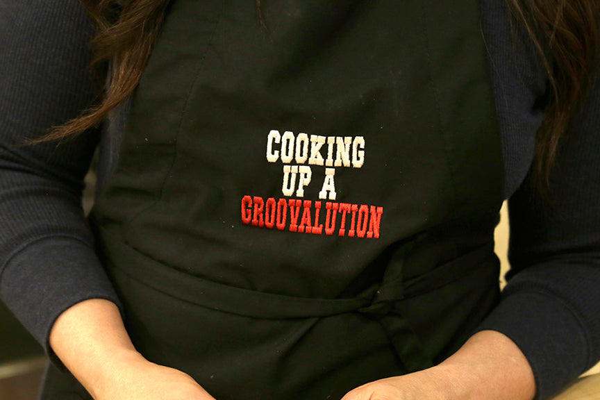 The Groovalution Embroidered Apron