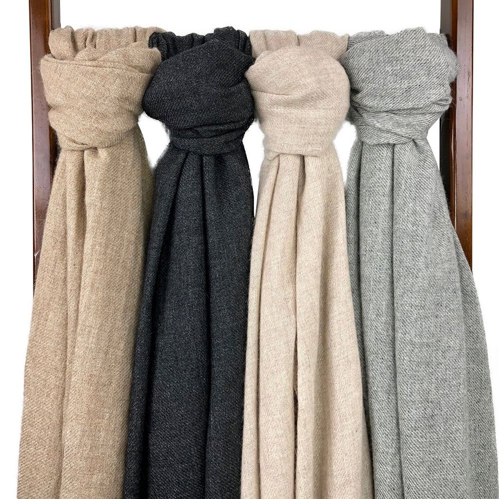 Black Handloom Cashmere Scarf