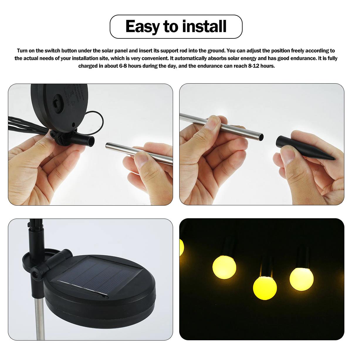 Solar LED Lights Garden Decoration