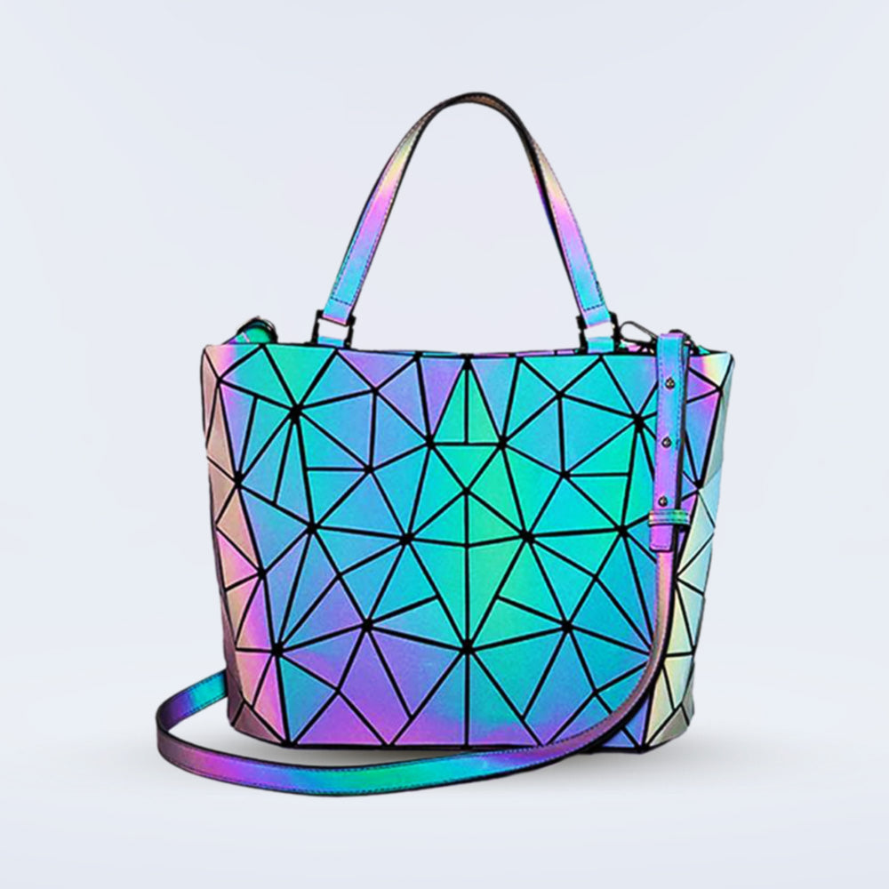 Holographic Geometric Color Changing Backpack 