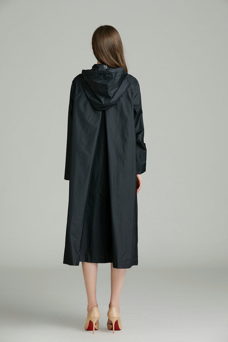 Long Raincoat With Hood