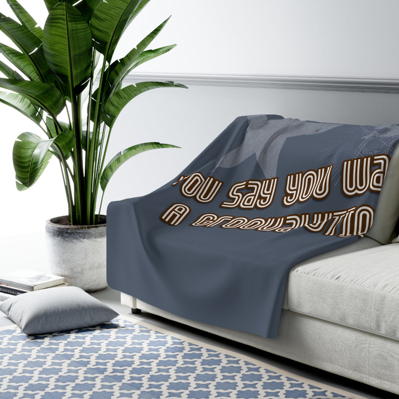 The Groovalution Sherpa Fleece Blanket