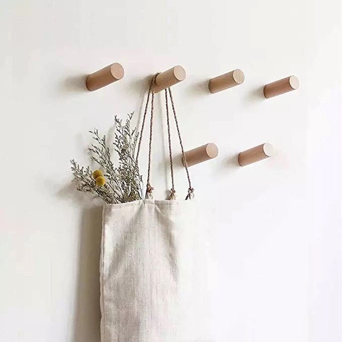 Wood Towel & Coat Hooks