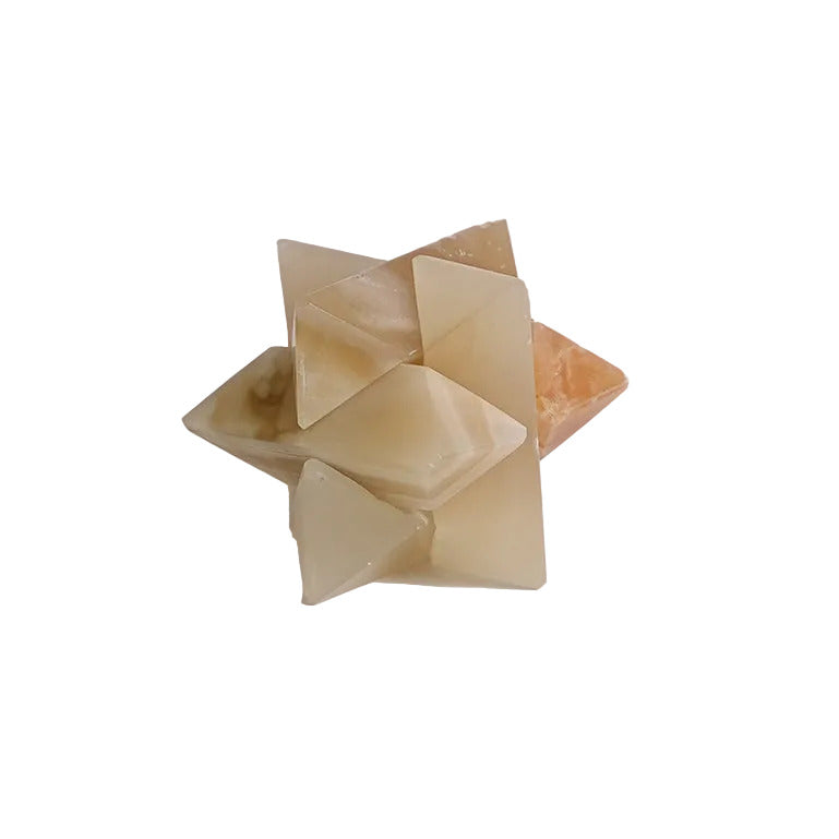 Burr Star Puzzle - Creamy Onyx
