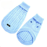 Dog and Cat Cable Knit Sweater - Light Blue