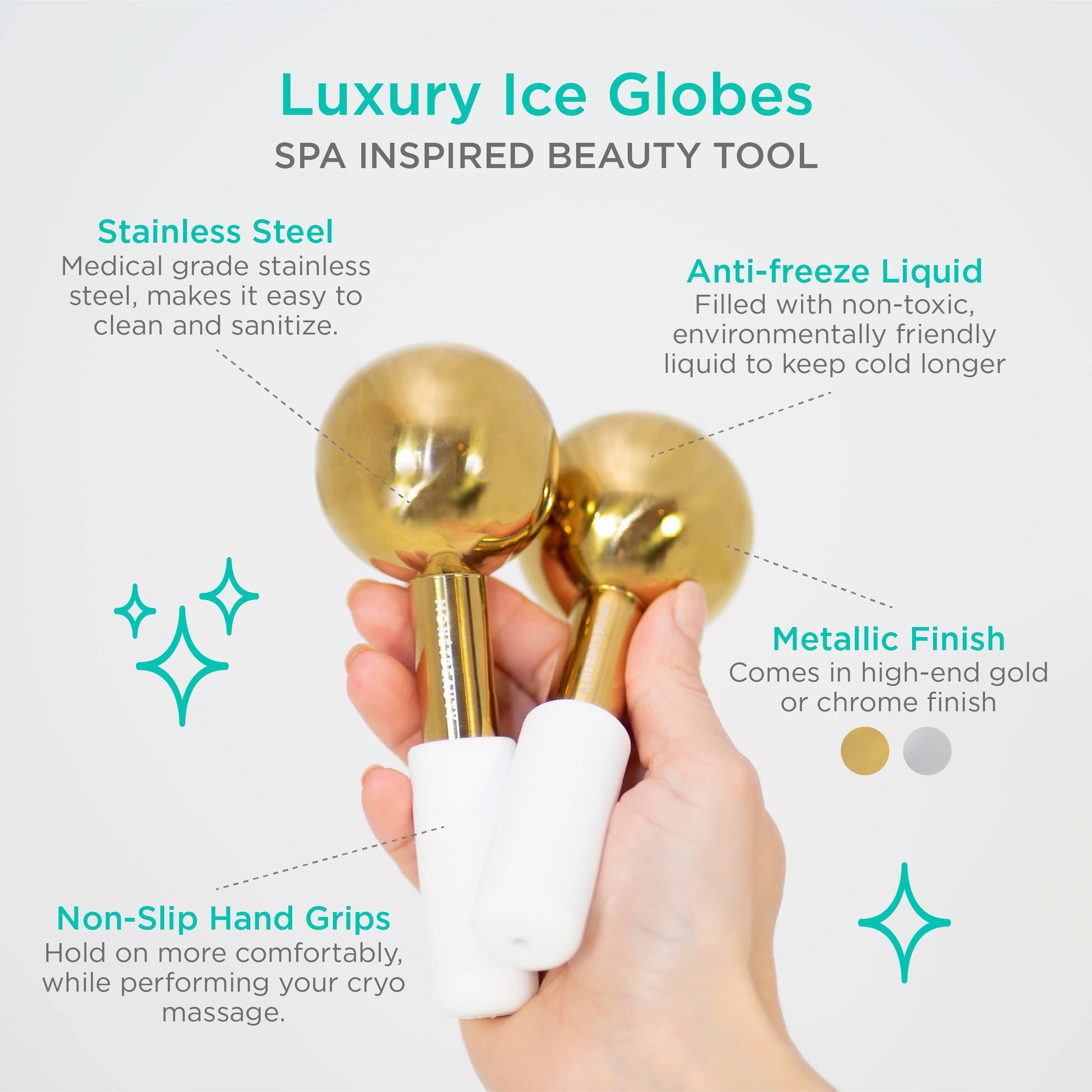 Stainless Steel Facial Ice Globes