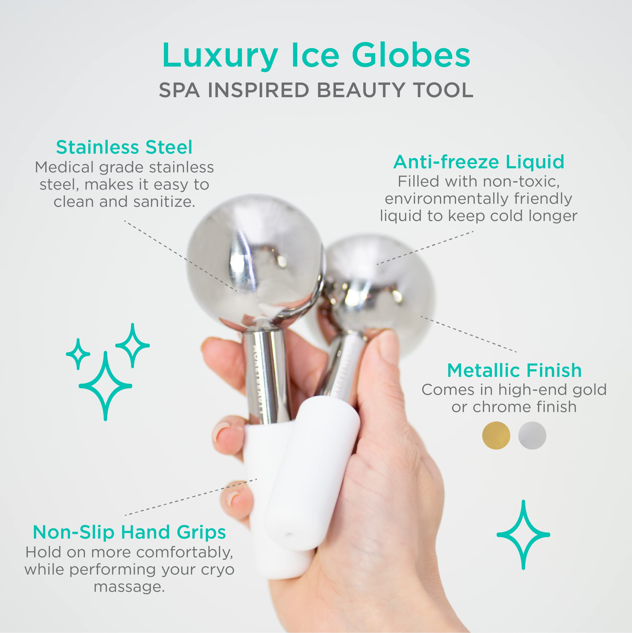 Stainless Steel Facial Ice Globes
