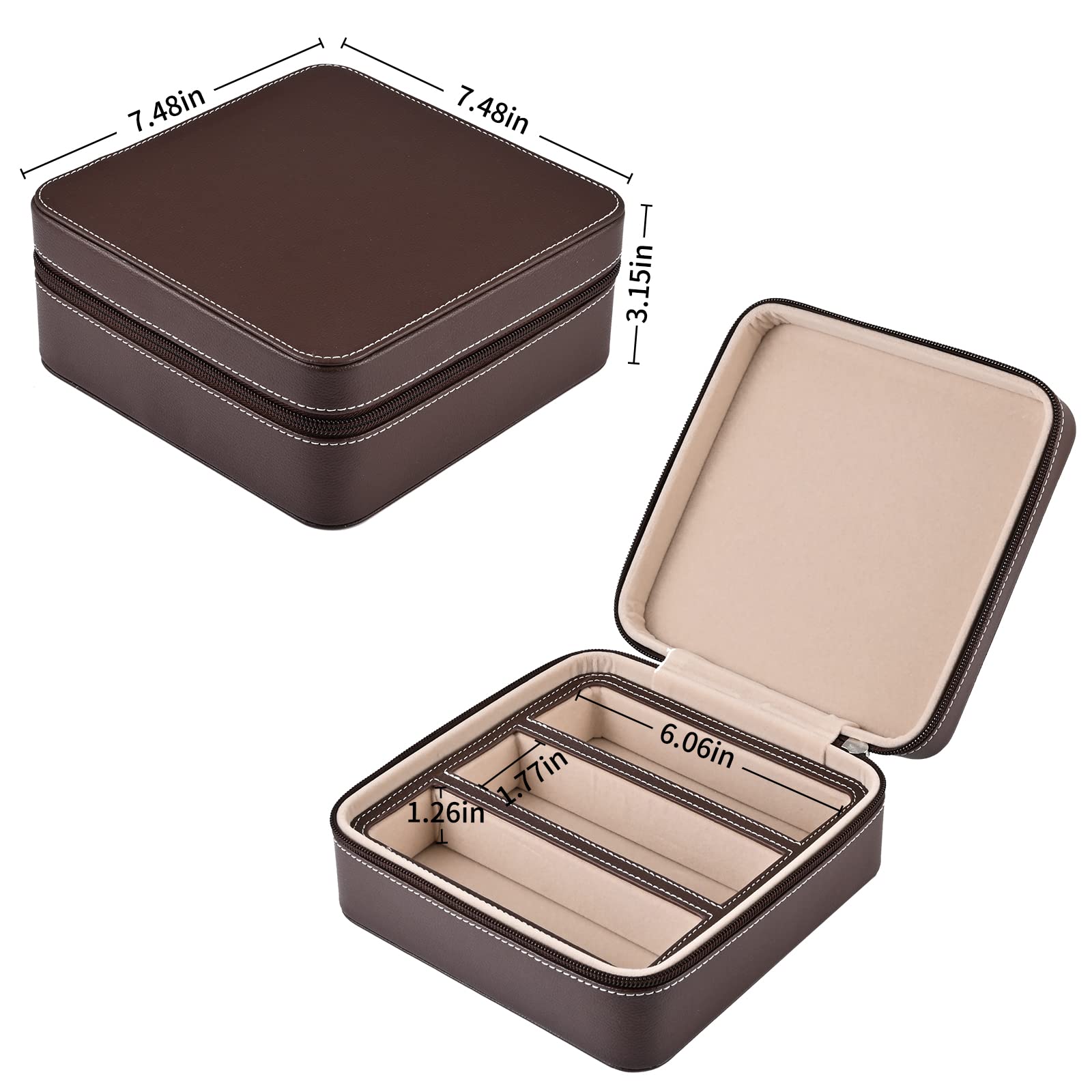3-Slot Glasses Travel Case