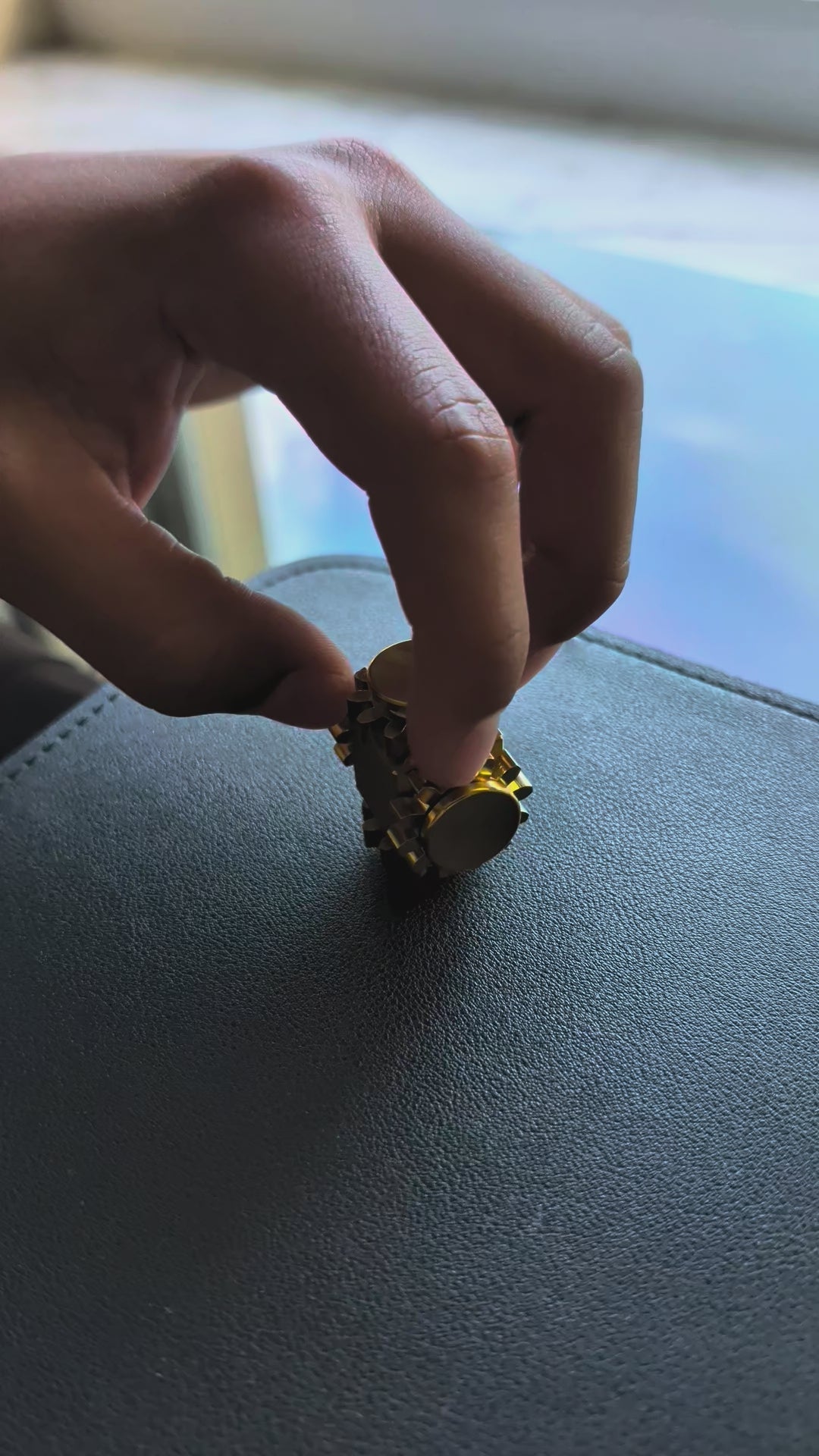 Brass Cube Gears Spinner
