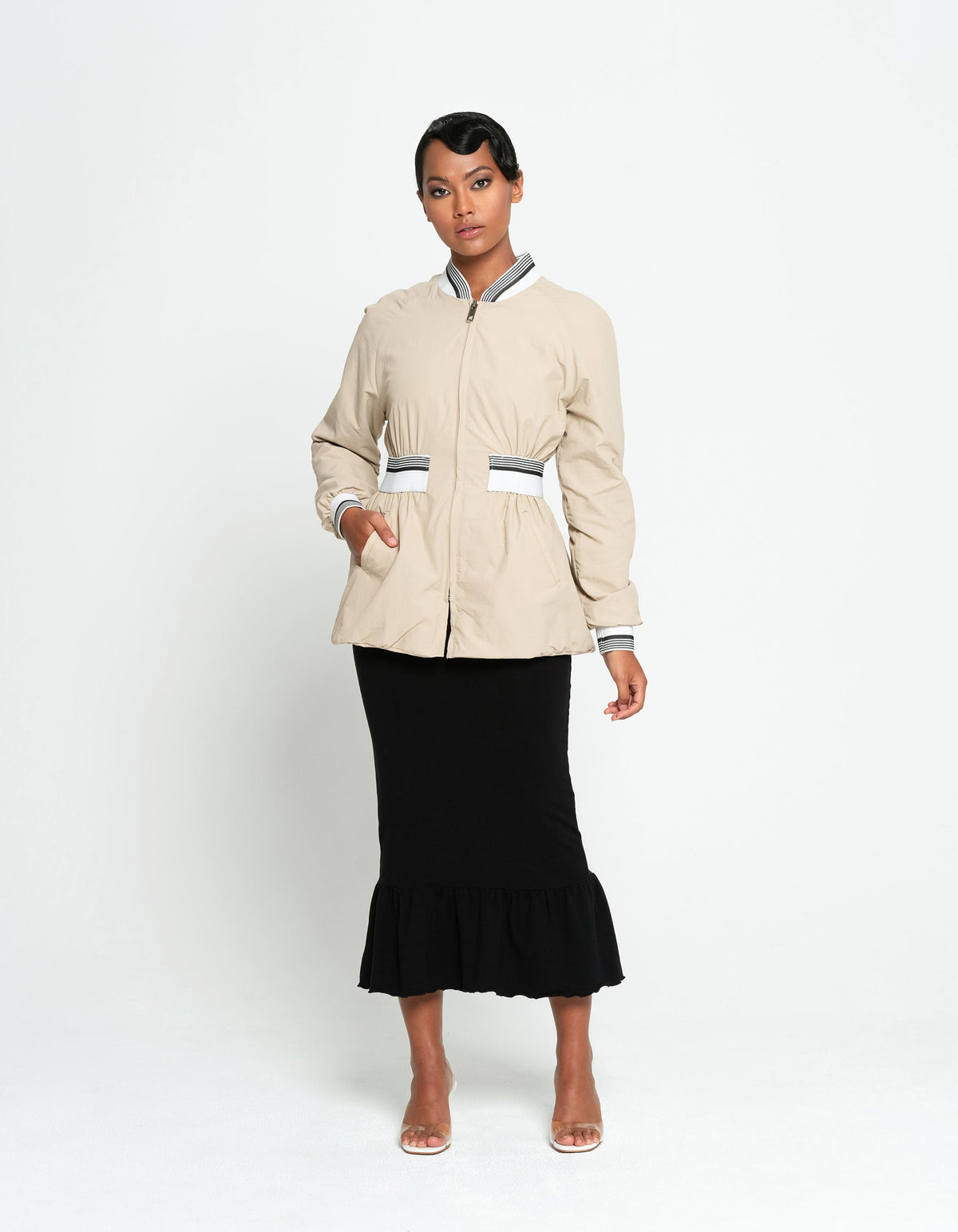 KAMALA Recycled Windbreaker Bomber Jacket