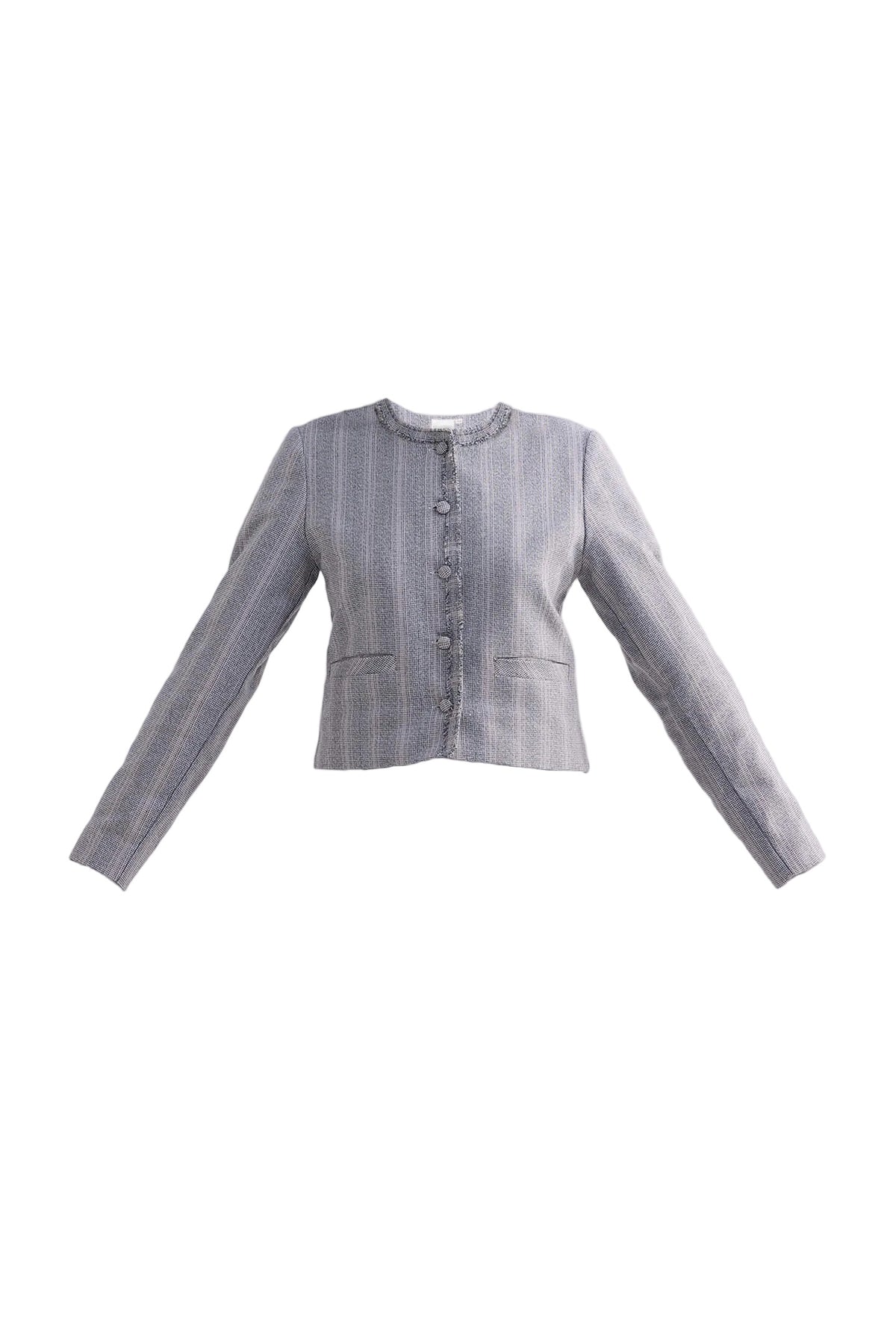 Lady Jacket in Grey Cotton Tweed