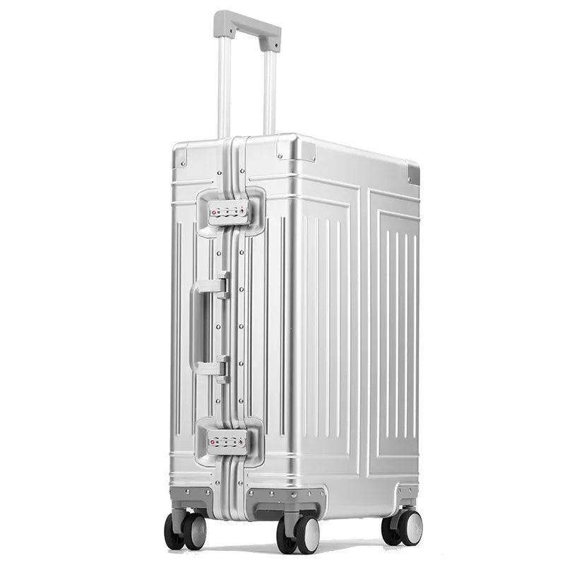 Locking Magnesium Alloy Rolling Carry-On Suitcase