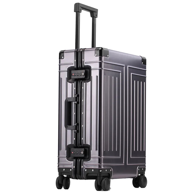 Locking Magnesium Alloy Rolling Carry-On Suitcase