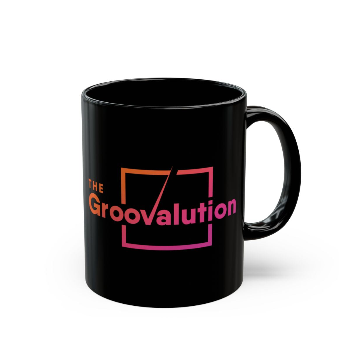 The Groovalution Black Mug