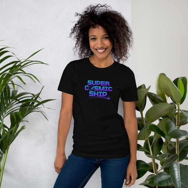 Galaxy Gradient Super Cosmic Ship Unisex T-Shirt 🌟🛸