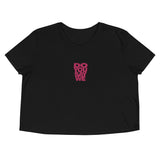 Do You Say We Crop Tee For Visionaries Embroidered Pink