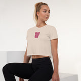 Do You Say We Crop Tee For Visionaries Embroidered Pink